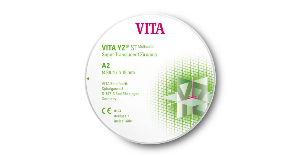 VITA YZ ST zirconium crown clinical example  anterior esthetics