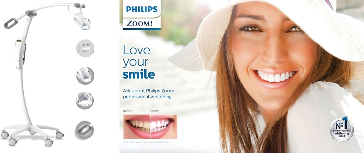 Dentist Kusadasi clinic with Philips Zoom whitening equipment